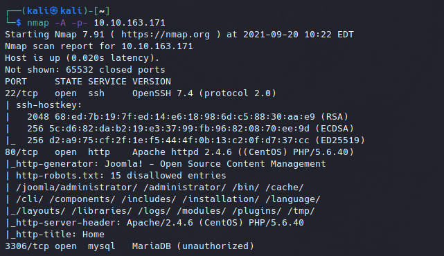 Nmap Result Nmap Result